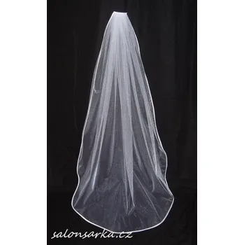 Ozdoba do vlasů Šatoli.cz Svatební závoj lemovaný 3 m - bílá