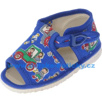 Dětská móda Papučky chlapecké nižší otevřené s přezkou/sponou 18 (12)