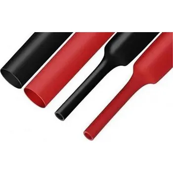 Převleky na konektory - smršťovací bužírky - pár (červená + černá)