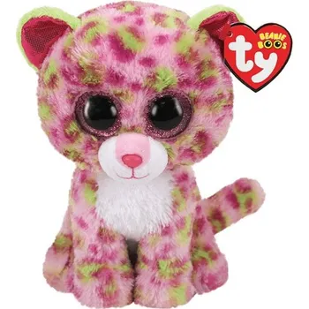 plyšák Ty Beanie Boos LAINEY - růžový leopard, 15 cm medium 6˝