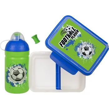 R&B Mědílek Zdravá lahev 500 ml + Zdravá sváča set, fotbal