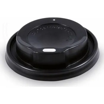 Jednorázové nádobí Víčko černé průměr 80mm-100ks