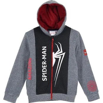 Chlapecké oblečení Marvel Spider-Man - Šedo-černá chlapecká mikina Velikost: 128