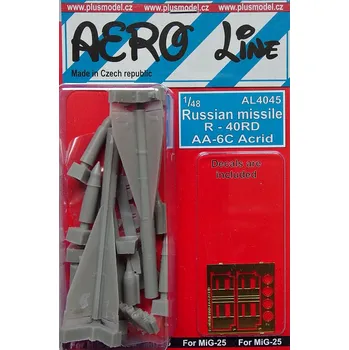 Plastikový model Plusmodel 1/48 Russian missile R-40RD AA-6C Acrid