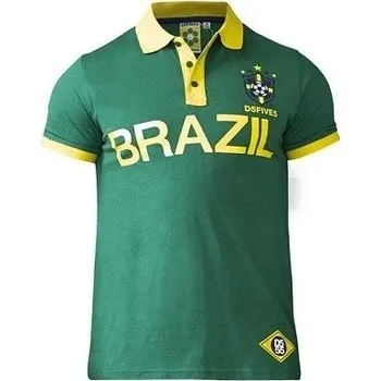 Pánské tričko Pánská polokošile KS16482 zeleno žlutá krátký rukáv - tričko s límečkem Duke ODE-DUK-16482-B - 4XL