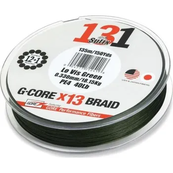 Sufix Šňůra 131 G-Core Braid 150m 0,104mm 5,4kg tmavě zelená
