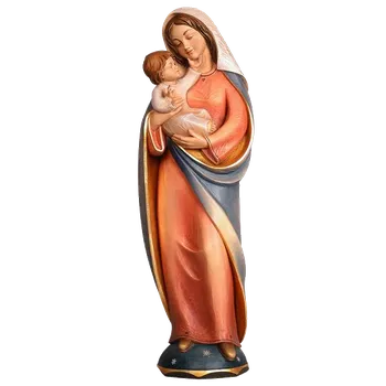 Vánoční dekorace Ornatis Panna Marie s Ježíškem Provedení: Přírodní bez malování, Velikost stojících figur dospělých postav: 16 cm Dřevěná socha Panny Marie s Ježíškem v náručí