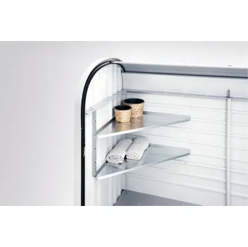 Úložný box Biohort Sada rohových regálů StoreMax® (2 žárově pozinkované ocelové police(trojúhelníkový tvar) s držákem regálu)