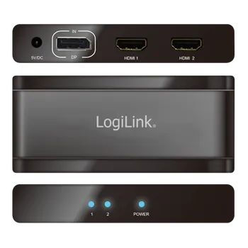 Kabel LogiLink Rozbočovač 4K DisplayPort 1,2 až 2x HDMI