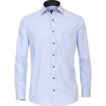 Pánská košile Pánská košile Casa Moda Comfort Fit dlouhý rukáv modrá se strukturou vel. 50 - 56 (4LX - 7XL) - 56