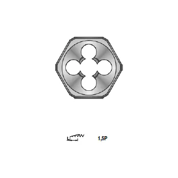 Závitořezný nástroj Závitové očko šestihranné din 382 g3/4-14 a hss (222340)