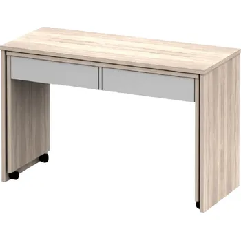 Psací stůl Rozkládací PC stůl se šuplíky, dub sonoma / bílá, Versal NEW