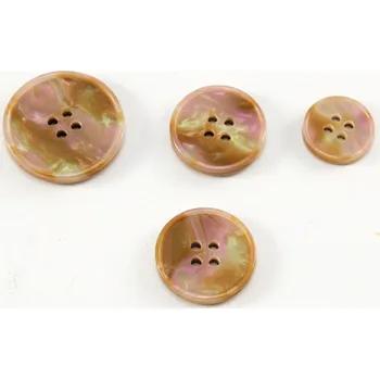 Knoflík Oblekový knoflík - duhová hnědá - průměr 2 cm