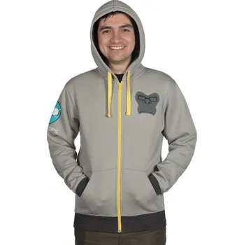 Karnevalový doplněk Jinx - Pánská mikina s kapucí Ultimate Winston - Overwatch - XL
