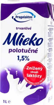 Mléko Pragolaktos Trvanlivé mléko polotučné 1,5 % se sníženým obsahem laktózy 1 l