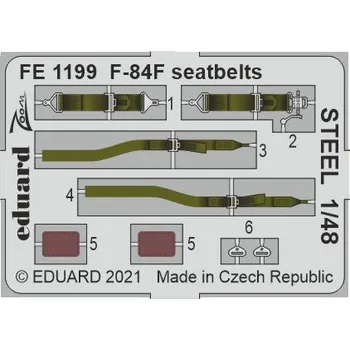 Plastikový model Eduard 1/48 F-84F seatbelts STEEL (KINETIC)