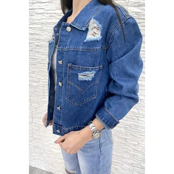 Dámský kabát Gourd jeans Denim bunda GD6035-K Velikost: XS