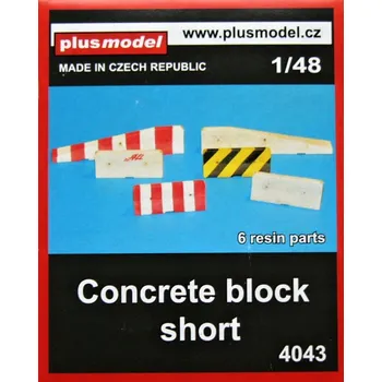 Plastikový model Plusmodel 1/48 Concrete block - short (6 resin parts)