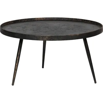 Konferenční stolek WOOOD Černý kovový konferenční stolek Buster XL s patinou 76 cm