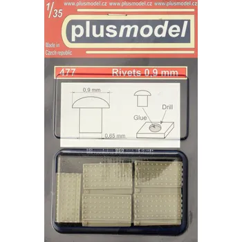 Plastikový model Plusmodel 1/35 Rivets 0,9 mm (250 pcs.)