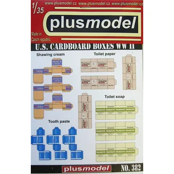 Plastikový model Plusmodel 1/35 U.S. Cardboard Boxes WWII Part 2