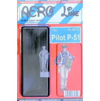 Plastikový model Plusmodel 1/48 Pilot P-51 (1 fig.)