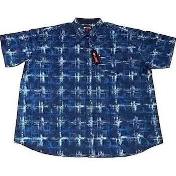 Pánská košile Pánská košile Kamro 23633/302 vel. 5XL - 12XL modrá krátký rukáv Kamro ODE-KAM-23633-302 - 7XL