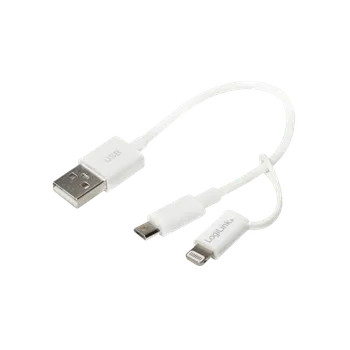 Datový kabel LogiLink Synchronizace USB a Micro USB a nabíjecí kabel s bleskem Ada