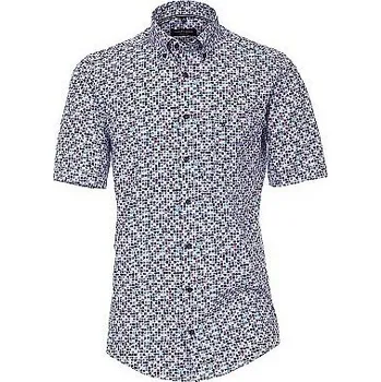 Pánská košile Casa Moda Comfort Fit módní tisk mozaika krátký rukáv vel. 48 - 56 (3XL - 7XL) - 7XL