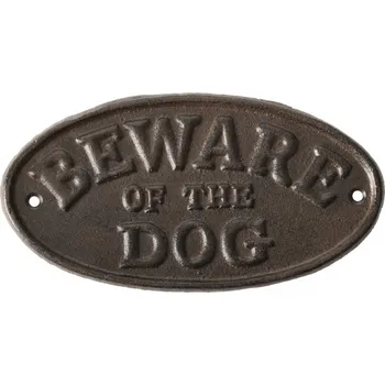 Plechová cedule Litinová cedule "Beware of the dog"