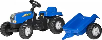 Dětské šlapadlo Rolly Toys Šlapací traktor s vlečkou modrý