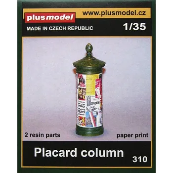 Plastikový model Plusmodel 1/35 Placard column (2 resin parts+paper sheet)