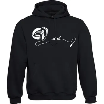 Pánská mikina Pánská mikina s kapucí DNB Headphones Velikost: M, Barva: Černá