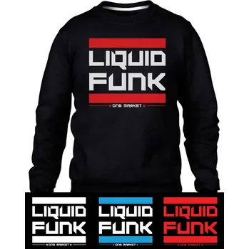 Pánská mikina Liquidfunk mikina pánská bez kapuce Velikost: L, Barva: Černá - Design 1