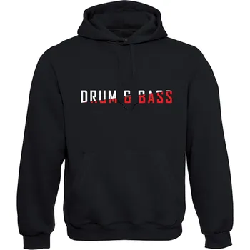 Pánská mikina Pánská mikina s kapucí DRUM & BASS Break Velikost: XL, Barevnost motivu: Bílo-červená