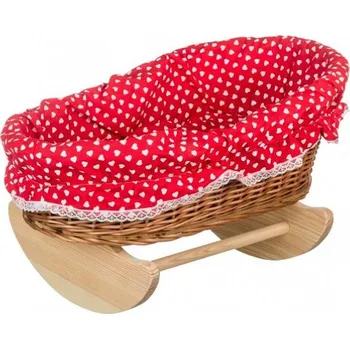 Dětská postýlka Kvalitní proutěná kolébka pro panenky 2