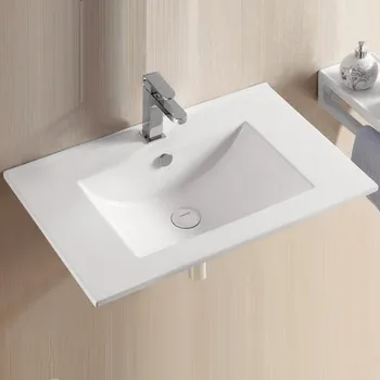 Umyvadlo Keramické hranaté zápustné umyvadlo 620x465x190 mm