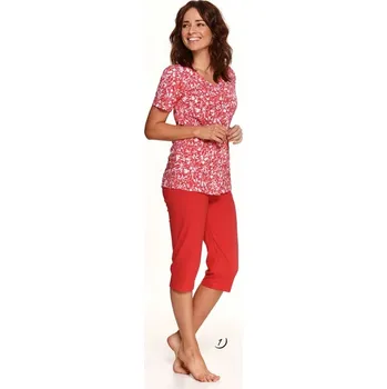 Dámské pyžamo Taro, dámské pyžamo 908-Wera, krátký rukáv, červená, vel. M