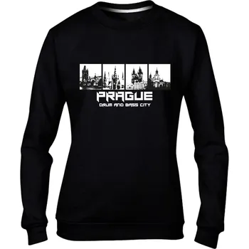 Dámská mikina Dámská mikina bez kapuce DNB City Skica černá Velikost: XXL, Barva: Černá - Design 1