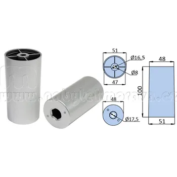 Nábytkové kování Nabytekmorava Plastová noha válec