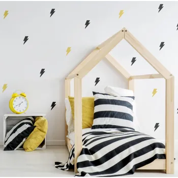 Samolepící dekorace DEKORACJAN Samolepky - blesky barva: černá