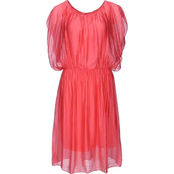 Dámské šaty 2816 šaty hedvábí barva: korálová