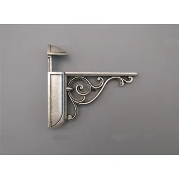 Držák na polici Malá konzole pod poličku stříbrná - 125mm