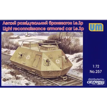 Plastikový model Unimodel 1/72 Light reconnaissance armored car Le.Sp