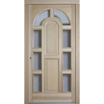 Vchodové dveře Vchodové dveře BB 121 dřevěné 110x210,5 cm L základní nátěr