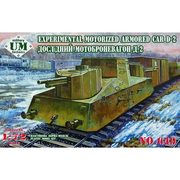 Plastikový model Unimodel 1/72 Experimental Motorized Armored Car D-2