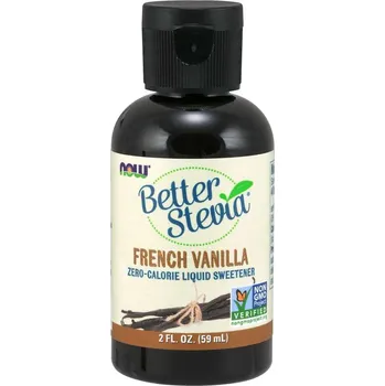 Doplněk stravy NOW Better Stevia Liquid, Francouzská vanilka, 59ml