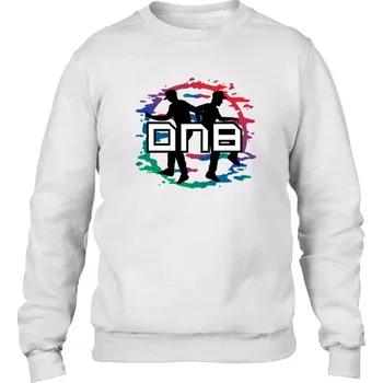 Pánská mikina Pánská mikina bez kapuce DNB DANCERS černá / bílá Velikost: M, Barva: Bílá