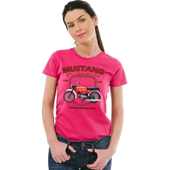 STRIKER Dámské tričko Jawa mustang Barva: Růžová, Velikost: XS