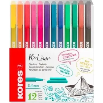 Popisovač Kores K-Liner, sada 12 ks